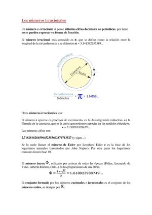 Los Numeros Irracionales