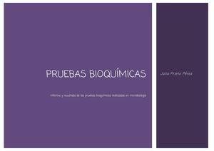 Informe De Pruebas Bioquímicas