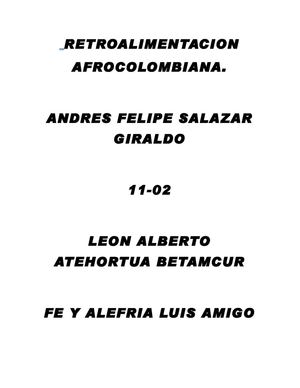 retroalimentacion afrocolombiana