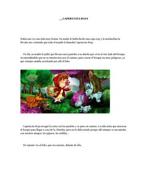 Cuento De Caperucita Con Imagenes