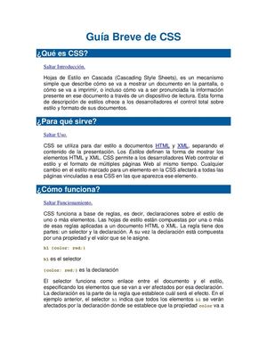 Guía Breve De Css