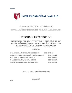 Influencia Esto Es Guerra Estad Informe