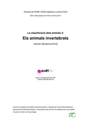 Animals Invertebrats