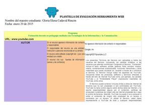 Rubrica De Evaluación Sitio Web