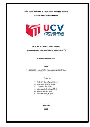 Informe Del Esparrago
