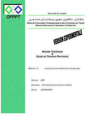 64515068 M04 Connaissance Des Elements De Construction Btp Tdb