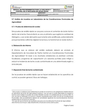 Bpppl - Manual Procedimientos, Vigilancia Y Control Inocuidad Leche Cruda Unidad 5