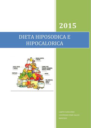 Dieta Hiposodica E Hipocalorica