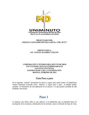 Manual Plataforma Genesis