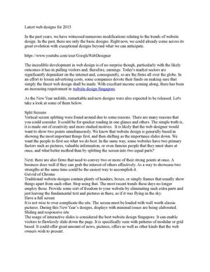 Latest web designs for 2015