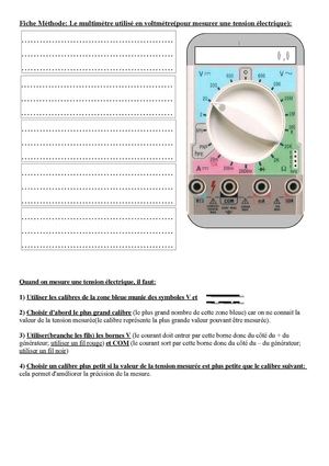 4e - Fiche Voltmetre Eleves