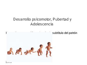 MOD II - Desarrollo Psicomotor Pubertad Y Adolescencia 1