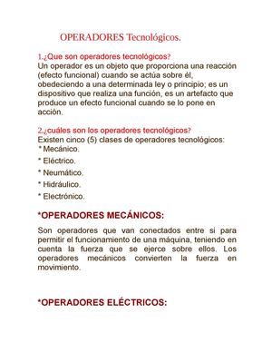 Operadores Tecnológicos