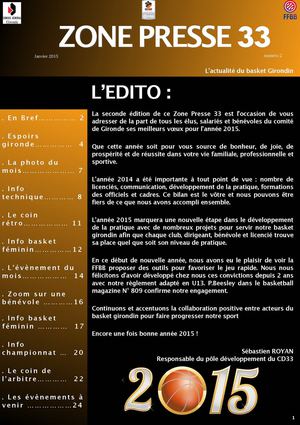 Zone presse 33 numéro 2 Janvier
