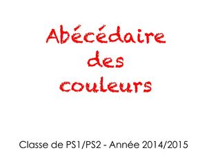 Abécédaire des couleurs