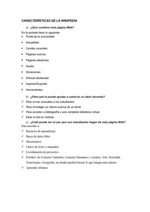 Características De La Wikipedia