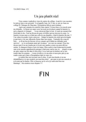 Un Jeu Plutot Réelle Nouvelle Fantastique