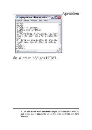 Aprendiendo A Crear Códigos Html