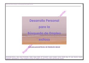 Desarrollo Personal Para La Búsqueda De Empleo Exitosa