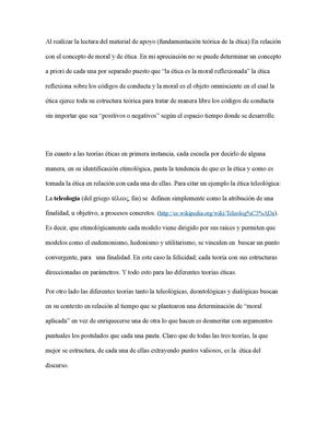 Analisis De Teorias Etica