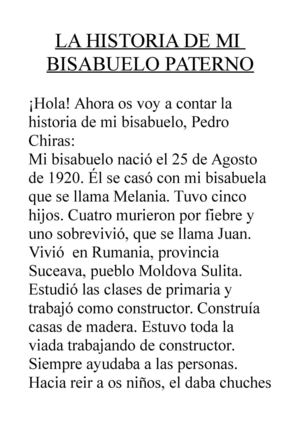 biografia de mi bisabuelo