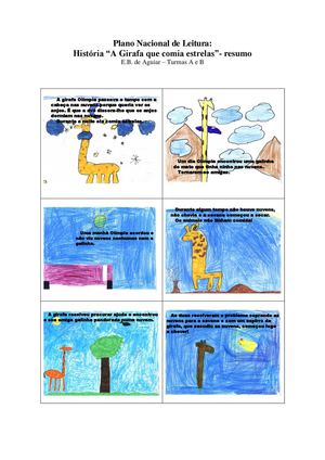 A Girafa Que Comia Estrelas Resumo Profs Fátima Arromba E Vicência Mota
