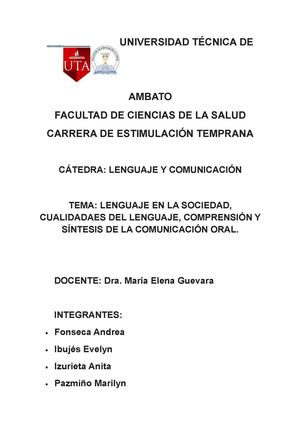 El Lenguaje En La Sociedad (2)
