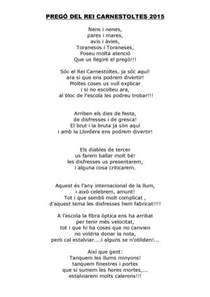 Pregó Carnestoltes 2014 15