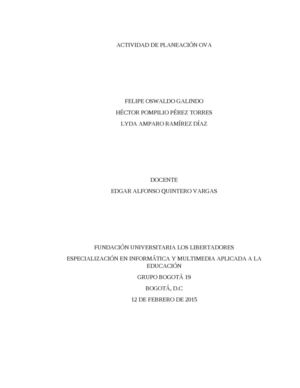 Actividad De Planeación Ova