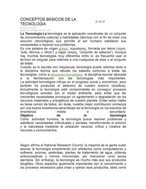 Conceptos Básicos De La Tecnologia