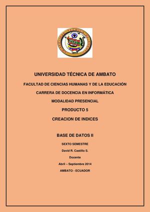 Producto 5 indices acces