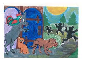 рисунок к сказке бременские музыканты