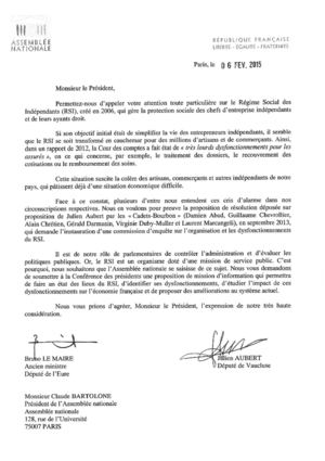 Demande Mission Rsi Le Maire Lionnel Luca