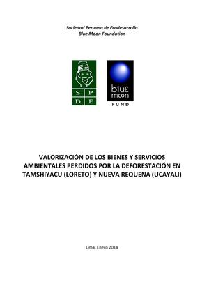 Valorización de Bienes y Servicios Ambientales
