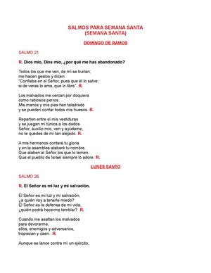 Salmos Para Semana Santa