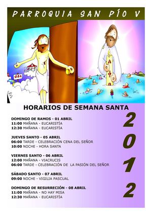 Calendario Grande Semana Santa 2012