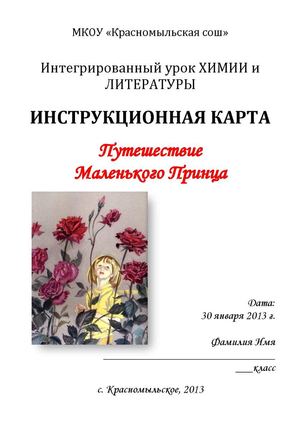 Инструкционная карта ИУ Путешествие Маленького Принца.