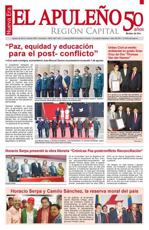 Periódico "El Apuleño" edición Septiembre de 2014