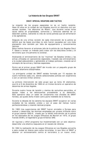 La Historia De Los Grupos Swat