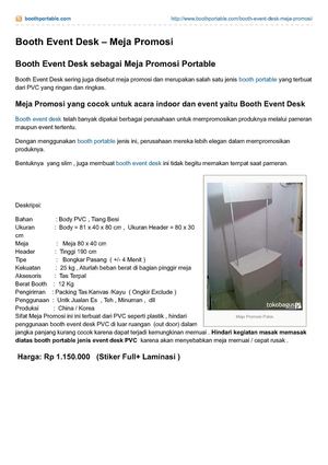 Boothportable Com Booth Event Desk  Meja Promosi