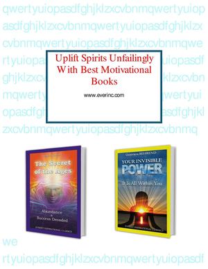 Uplift Spirits Unfailingly With Best Motivational Books
