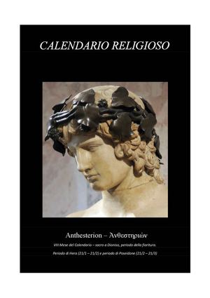 Calendario Religioso - Anthesterion