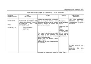 Programación Febrero 2015