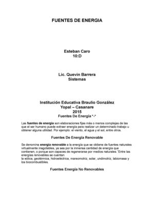 Fuentes De Energia