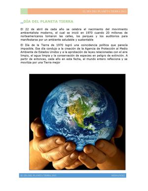 Día Del Planeta Tierra
