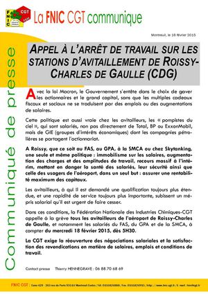 Appel A La Greve De Tous Les Avitailleurs