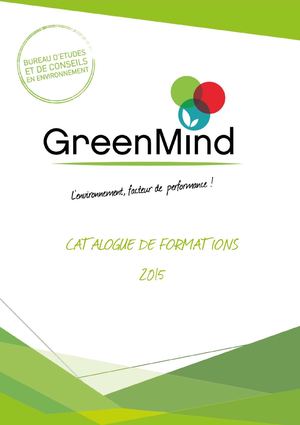 GreenMind - Catalogue de Formations 2015