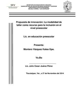 Propuesta De Innovación educativa