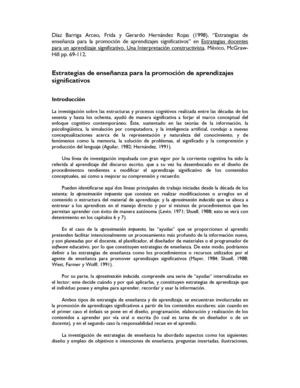 Cpp Dc Diaz Barriga Importancia De Las Estratgias De Enseñanza