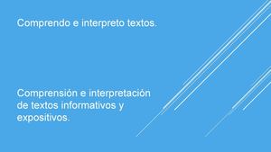 Comprendo E Interpreto Textos